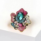 Colorful Crystal Rhinestone Flower Brooch Pin Floral Lapel Pin For Women Gift