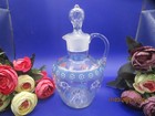 Antique Hand Blown And Enamel Decorated Syrup Jug