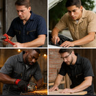 Men s Short Sleeve Coveralls     Zippered Pockets     Work Uniform Poly-cotton