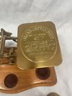 Beautiful Antique Inland Postal Scale W  1 4oz-8oz Brass Weights Great Piece