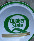 Vintage Quaker State Motor Oil Gas Station Advertising Bubble Button Metal Sign