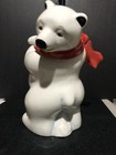 Coca Cola Cookie Jar With Polar Bear And Cub With Yellow Star  no Box 