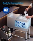 Vevor 39 6 Qt Commercial Ice Bin 12 X 24 In Underbar Ice Bin With Sliding Lid