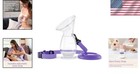 Silicone Breast Pump - Hands-free Collector  4oz  Portable With Lid   Strap