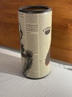 Umbrella Holder   Vase W  Peacock And News Print Decor 18    Tall - 7 5    Wide