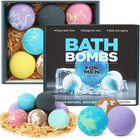 Bath Bombs For Men  8 Pack Organic Bath Bombs Set With Natural Essential Oils  R