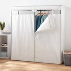 60  Wide Covered Storage Closet White - Brightroom  Portable Garment Rack  Steel