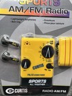 Vtg Curtis Model   Rs24 Sport All Weather Am fm Radio W  Earphones Yellow - Nos