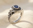 Custom 925 Silver University High School Class Ring For College Gift Men   Women