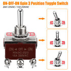 3x Toggle Switch On off on Heavy Duty 20a 125v 15a 250v Terminal Waterproof Cap