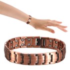 Men s Bracelet Magnetic Therapy Arthritis Pain Relief Pure Solid Copper Bangle