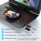 Tenker 16 9  Portable Dvd Player 14  Hd Swivel Screen 6-hours Rechargeable Us