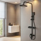 Bathroom Shower Faucet Set W  Tub Spout 10  Rainfall Shower Fixture Wall Mounted