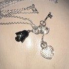 Star Wars Darth Vader Charm Necklace Heart   Key Pendants Silver Tone