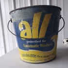 Vintage 25 Lbs  All Soap Detergent Galvanized Metal Pail Bucket Read 