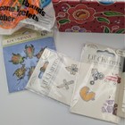 Mixed Craft Supply Destash Lot Floral Box Inkadinkado Dog Stamps Dritz Beads Art