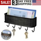 Wall Mount Key Rack Hanger Holder Organizer Home Decor 5 Hook Chain Storage Keys