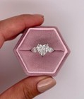 Heart Cut Simulated Diamond Women s Pretty Promise Ring In 14k White Gold Plated