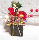 Japanese Year Decoration Artificial Camellia   Orchid Fan Mizuhiki Red Gold Blac