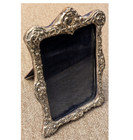 Antique Art Nouveau Sterling Silver Picture Floral Frame Birmingham 1899