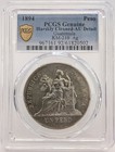 1894 Guatemala Peso Km-210 Ag Harshley Cleaned-au Detail Pcgs Genuine