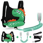 3 In Toddler Harness Leash   Baby Anti Lost Wrist Link   Cute Dinosaur 1 Black