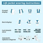 2-pack 150n Automatic Inflatable Life Jacket     Adjustable Nylon Swim Vest With C