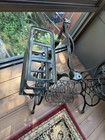 Antique Domestic Treadle Sewing Machine Cast Iron Base Stand Table Shabby Chic
