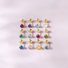 14k Yellow Gold 4mm Solitaire Round Cubic Zirconia Screw Back Toddler Earrings