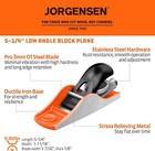 Jorgensen 5-1 4  Wood Planer Hand Planer For Woodworking Low Angle Block Planers