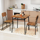3-piece Dining Table Set  Kitchen Table Chairs Set With Dinner Table  Storage Ra