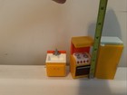 3 Vintage  Doll Furniture Kitchen Set Fisher Price Toys Made Hong Kong