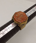 Rare Ancient Roman Bronze Ring With Sun Symbol 200-400 Ad