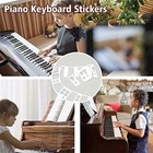 Piano Beginner s Note Guide Silicone Piano Keyboard Sticker 88 Keys Black