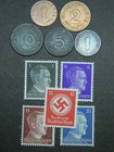 Ww2 Authentic Rare German Coins And Unused Stamps World War 2 Artifacts