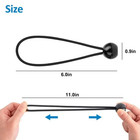 6  Ball Bungee Bungie Cord 100pcs Black Heavy Duty Canopy Tarp Tie Downs   