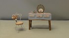 Vintage Wooden And Metal Dollhouse Furniture Room Bathroom Handmade