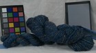 Handspun Bombyx Silk Tartan Handspun Indigo Romney Wool Yarn 2 Skeins 248 Yards