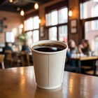 12 Oz - 500 Pack Disposable Poly Paper Hot  cold Coffee Tea White Cups With Lids