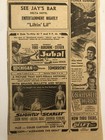 Vintage Movie Theater Showings Slightly Scarlet Newspaper Clipping 0c25