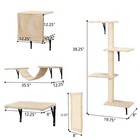 Coziwow 5 Pcs Wall-mounted Cat Climber Set Wood Indoor Cat Furniture Cat Shelves
