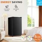 Compact 3 2 Cu ft Mini Fridge With Freezer  Single Door  Adjustable Thermostat