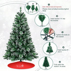 7ft Artificial Christmas Tree Pvc Branches Folding Metal Stand Unlit