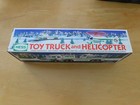 1995 Hess Toy Truck And Helicopter With Original Box Lights Work Collectible Nib