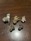 Lot Of 5-vintage Miniature Bronze And Brass Chinese Foo Dogs
