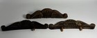 Hand Carved Wood Furniture Salvage Lot 3 Shell Scroll Crest Trim Pediments