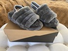 Never Worn Ugg Fluff Yeah Womens Grey Slippers