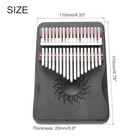 17 Keys Thumb Piano  Deep Brown Mini Portable Finger Piano Maple Wood Sun 