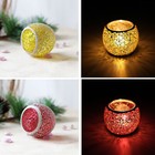 Mosaic Glass Candlestick Wishing Candle Tea Light Holder Dinner Party Decor