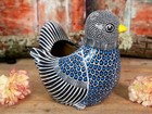 Bird Flower Pot Mayan Clay Handmade Amatenango Del Valle Chiapas Mexico Folk Art